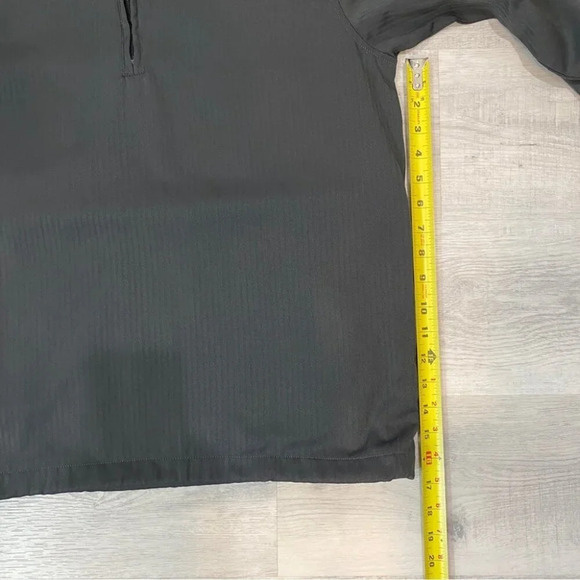 Ashworth Men's Golf Pullover 1/4 Zip M Grey Striped Performance Golf Jacket - Picture 12 of 16